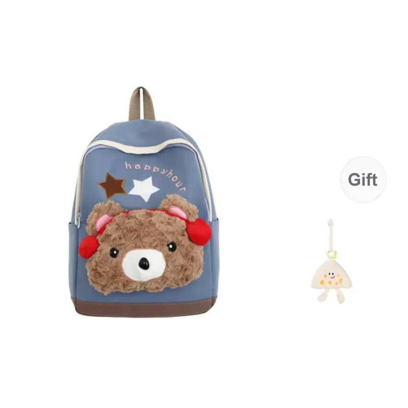 KAMLUI Nylon Backpack Unisex Black/Pink/Red/Blue-11