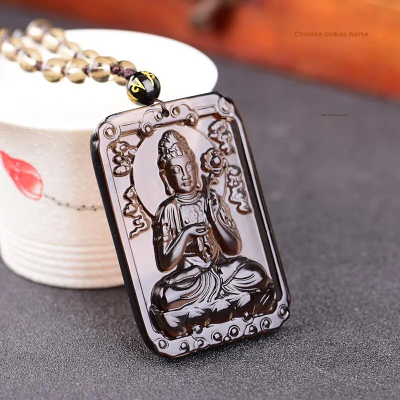 Liu Jinfu Obsidian Jade Necklaces Unisex-1