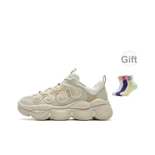 FILA PEASE Износостойкий Дышащий Легкий Низкий Топ Повседневная Обувь Женская Белый Коричневый