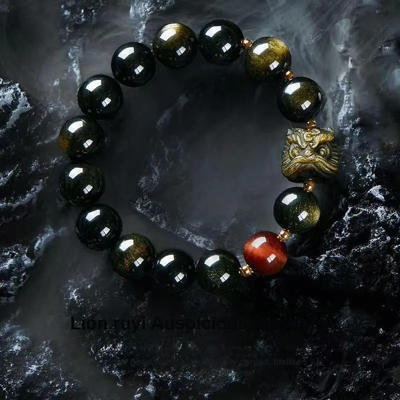 TUTAE Obsidian Jade Bracelets Unisex-3