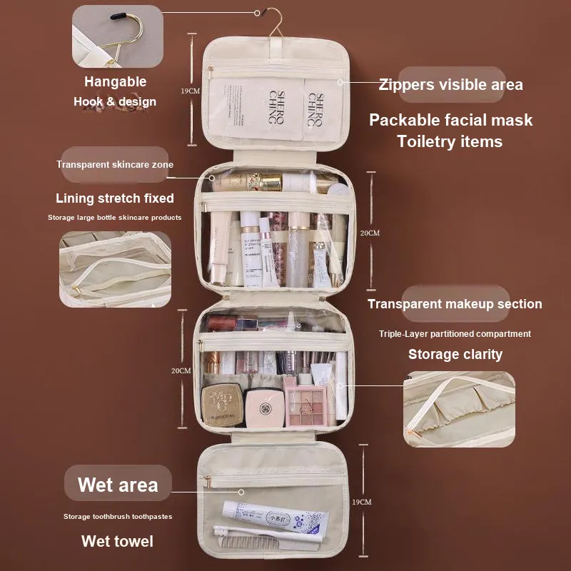 THE THREE SHEEP Hooks Skincare Storage Bag-2