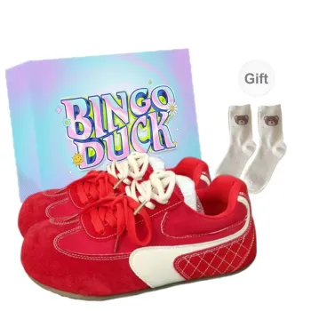 BINGO DUCK Skateboard Shoes Women's Red