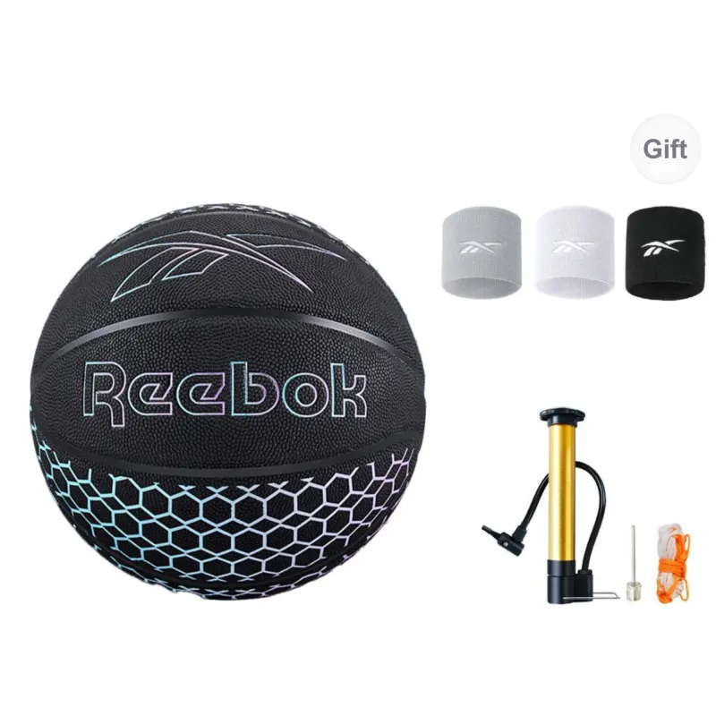 Reebok PU Basketball Lake Blue Purple Size 7 Training Match-7