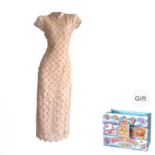 WOWI KCKS Short Sleeved Dress Women's Orange Pink
