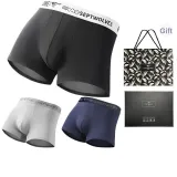 3 Pack Box Included (Night Black+Light Heather Gray+Tranquil Blue) 100% cotton Antibacterial Breathable/Free Shopping Bag