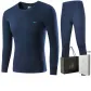 Men's Crew Neck Clothing Set (Navy Blue) 100% cotton Antibacterial Soft/Shopping Bag Included