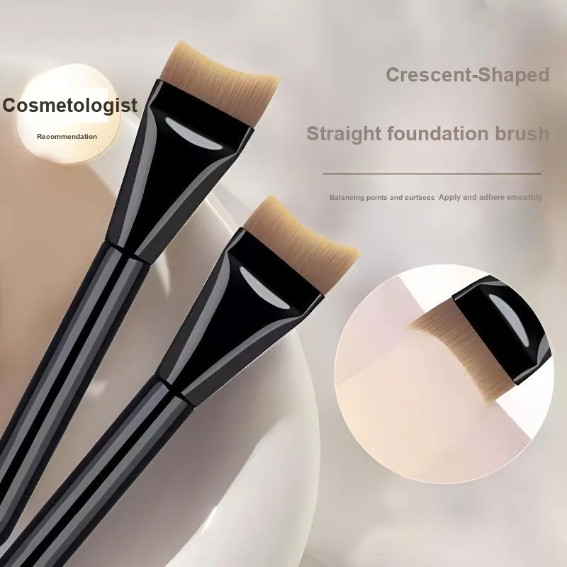 Future Maple Black Moon Foundation Brush, Square Palette, Powder Puff Makeup Tool Combination Base Layer, No Pink-1