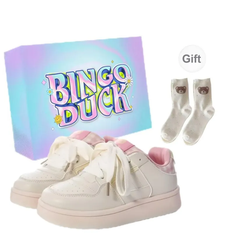 BINGO DUCK Slip Resistant And Breathable Low Top Skateboard Shoes Women's-3