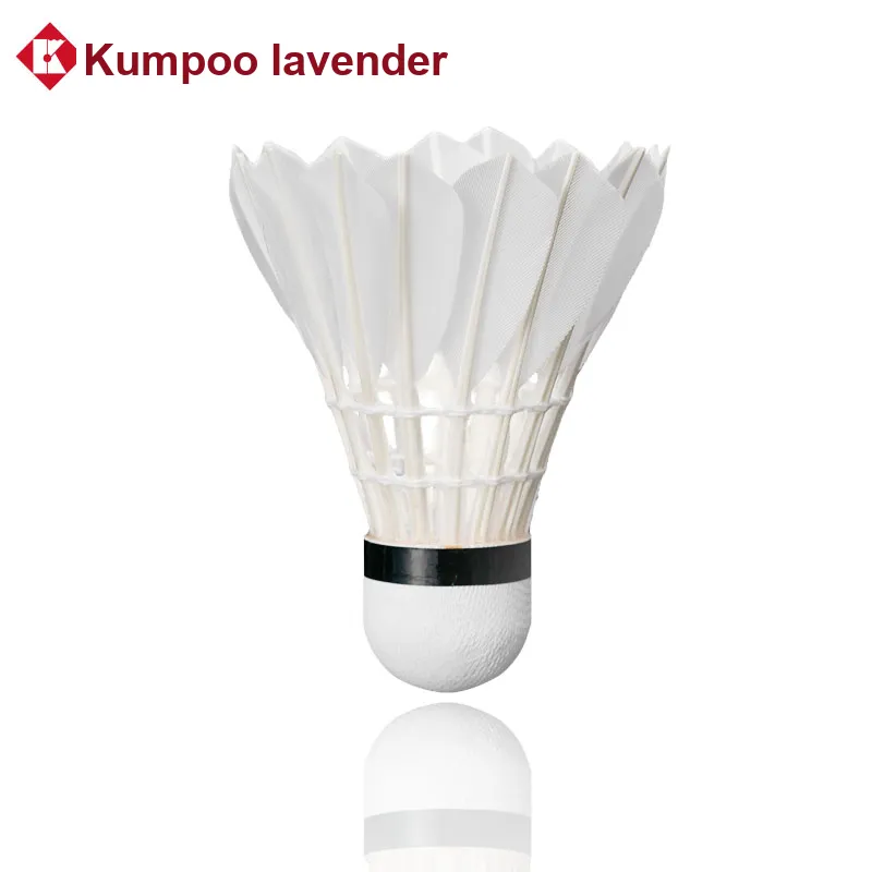 KUMPOO Goose Feather Shuttlecock 12 Pack Goose Feather Everyday Shuttlecocks-5