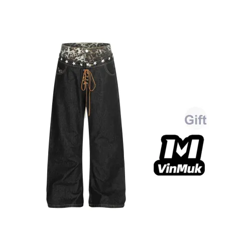 VINMUK Черные Унисекс Джинсы