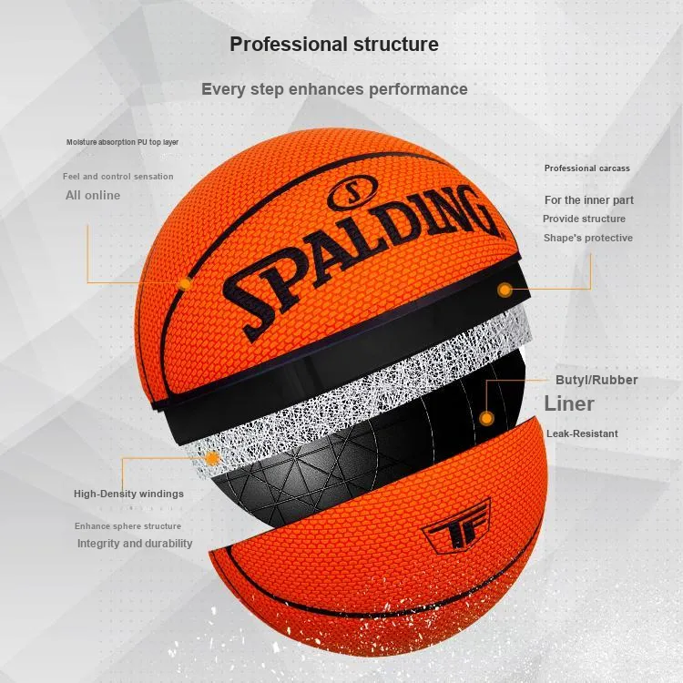 SPALDING TF Collection 77 962Y PU Basketball Brick Size 7 Training Unisex-2