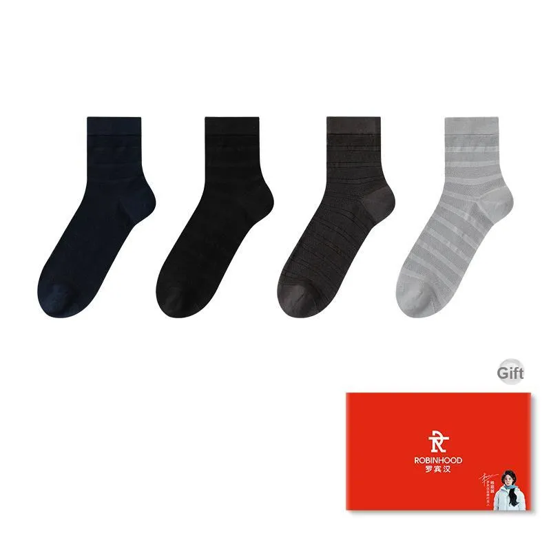 ROBINHOOD Mid Calf Socks Men's Box 4 Pack-3
