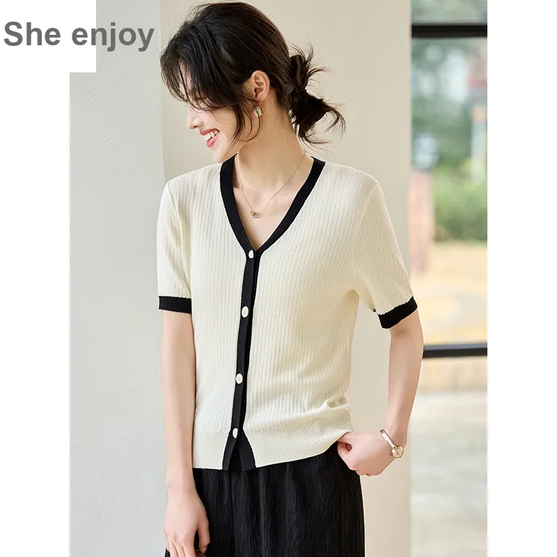 She Enjoys Regular T Shirt Women's Ecru-3