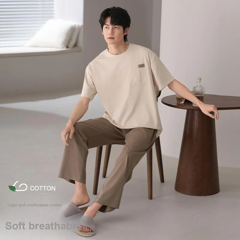 XIA.WA.ZHI.XIU Pajama Set Men's Gift Box Set Image Color-4