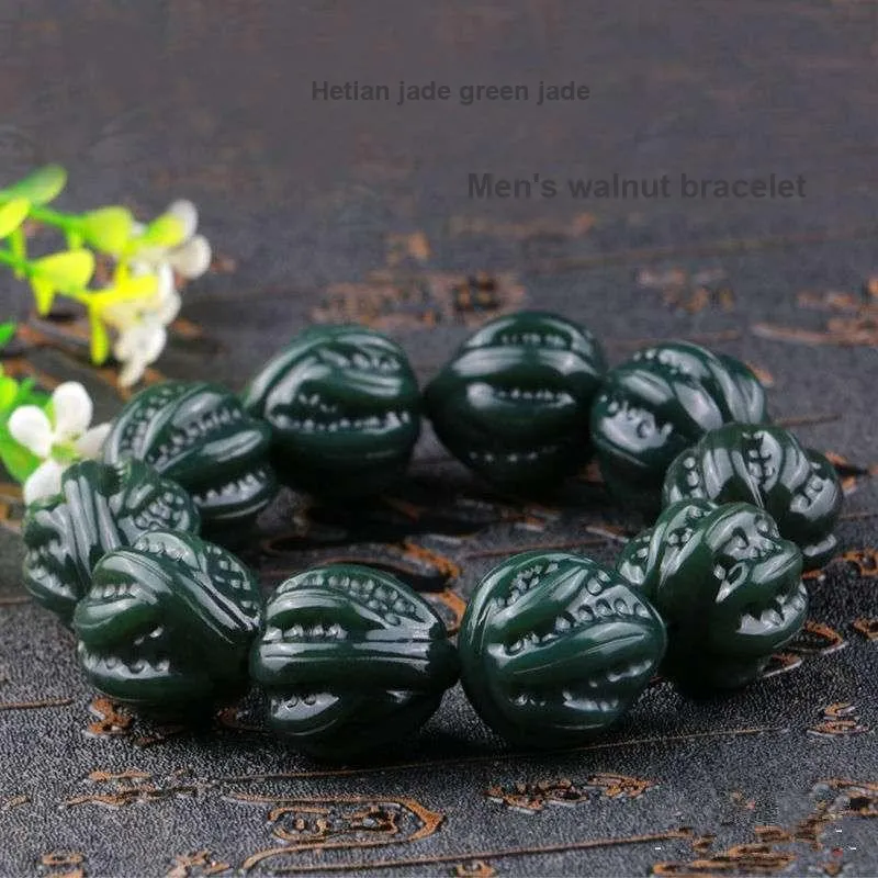 Gifts Hetian Jade Bracelets Green Jade Unisex-5
