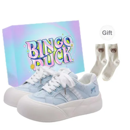 BINGO DUCK Slip Resistant Low Top Skateboard Shoes Women's