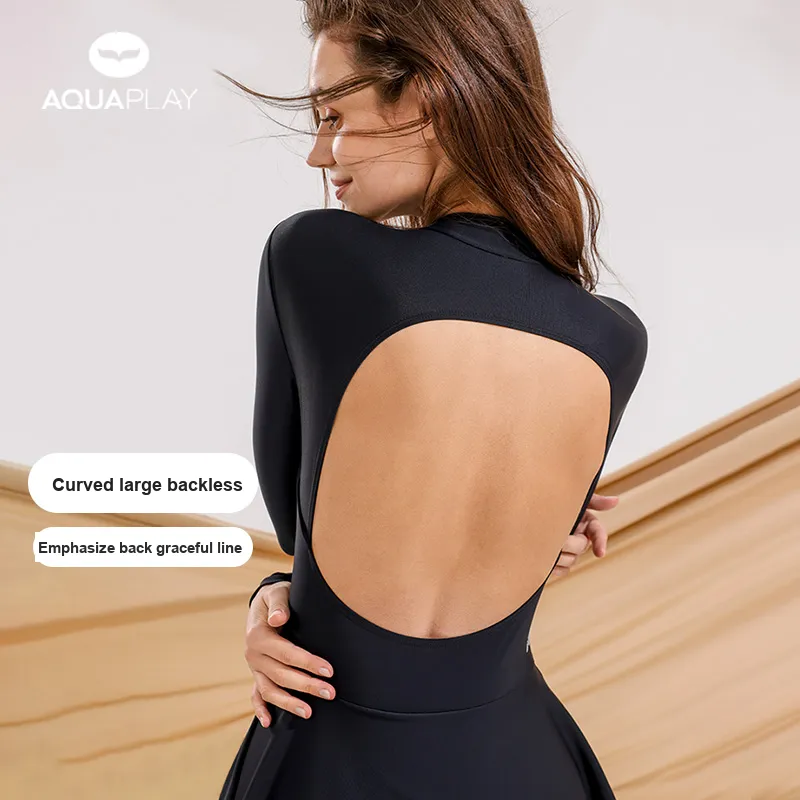AQUAPLAY One piece Swimsuit Women's Black-1