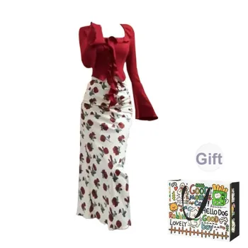 Dippanis Two Piece Skirt Sets Women's