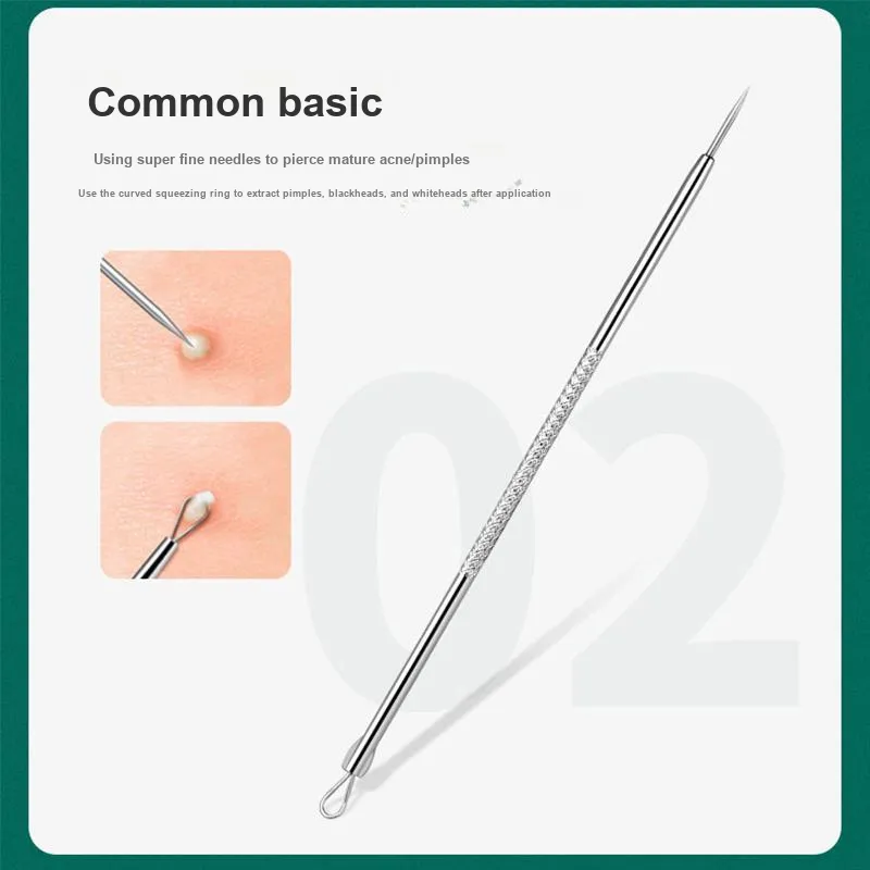 JIANYINGSHU Pimple Extractor Blackhead Extractor Set With Closed End Picking Tools For Acne Cleansing, Home Use-17