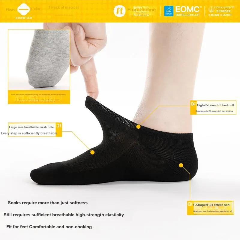 Flowers In The House Ankle Socks Unisex Combo Set-3