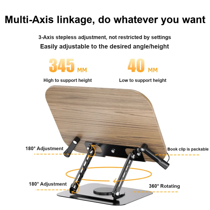 Magic Multiplier Tablet Stands Multifunctional Reading Desk For Students, Musical Score Wooden Flat Study Desk-4