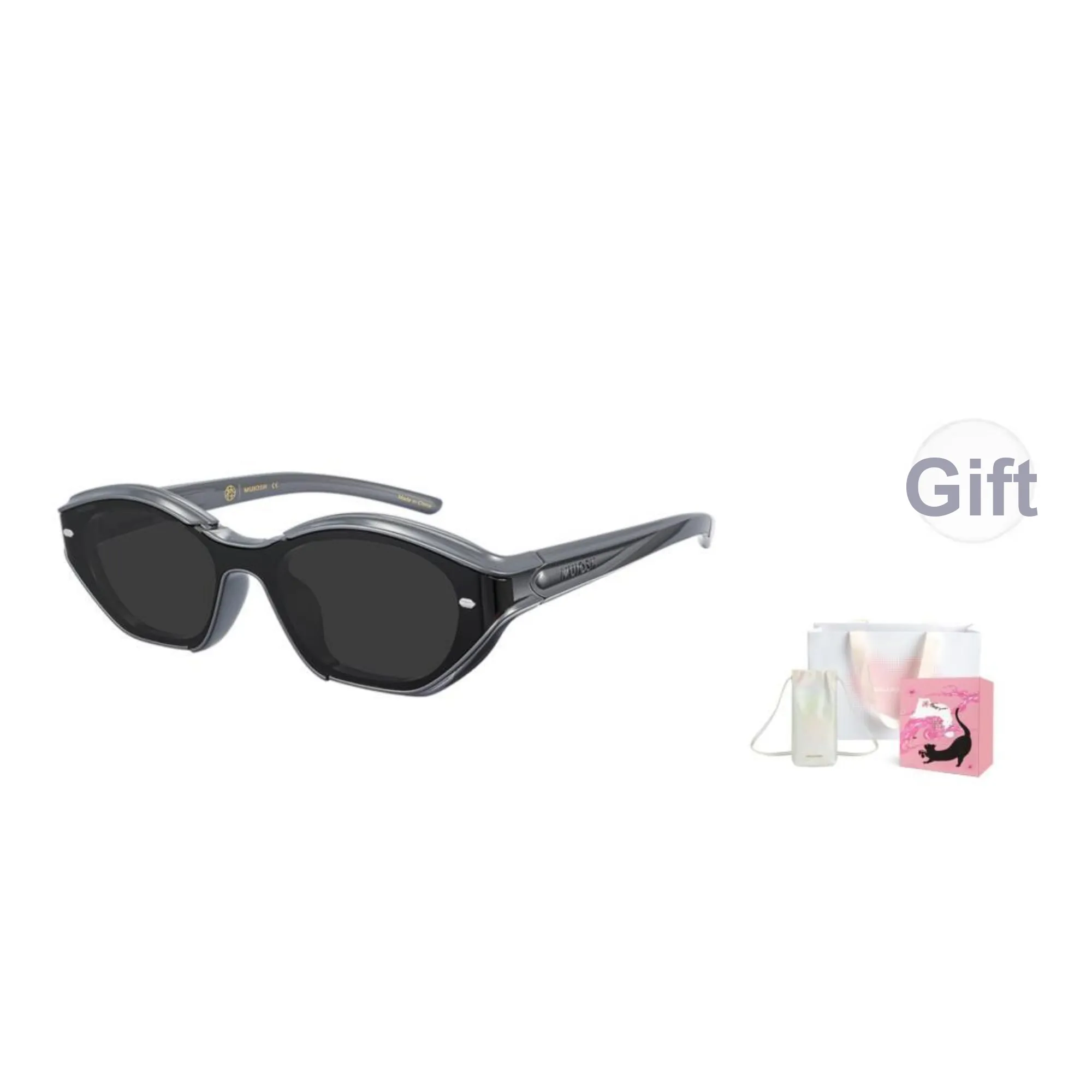 MUJOSH TR90 Cat Eye Lightweight Comfortable Avant Garde Polarized Sunglasses Unisex