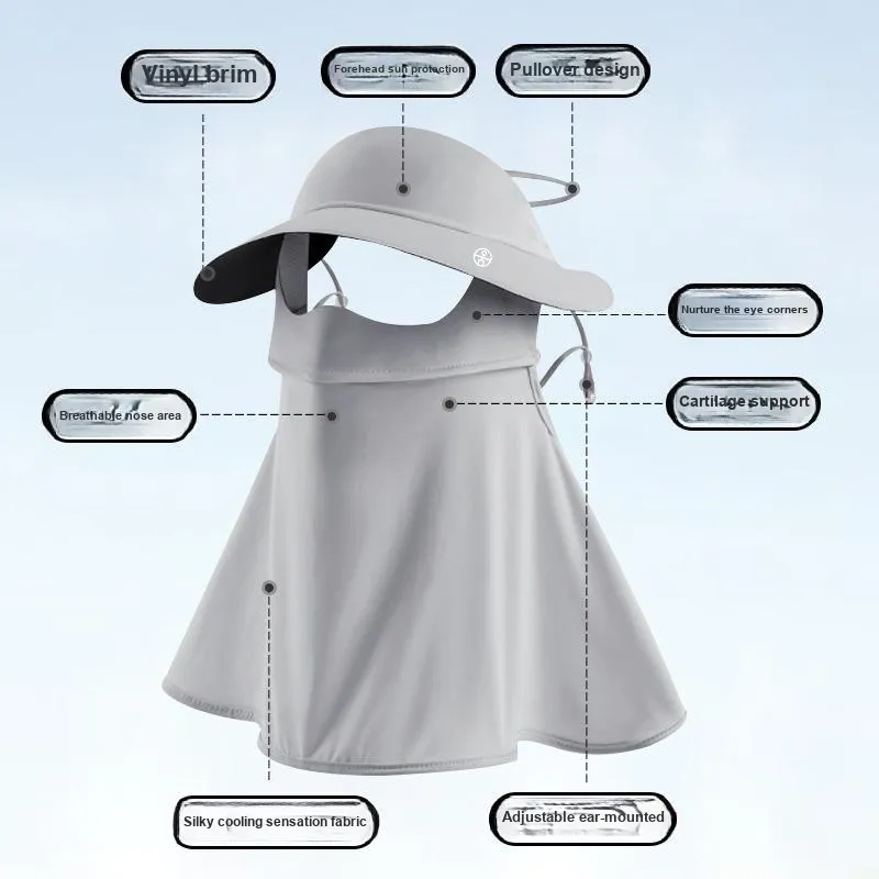 CARDANRO Acrylic Sun Protection Masks Women's-2