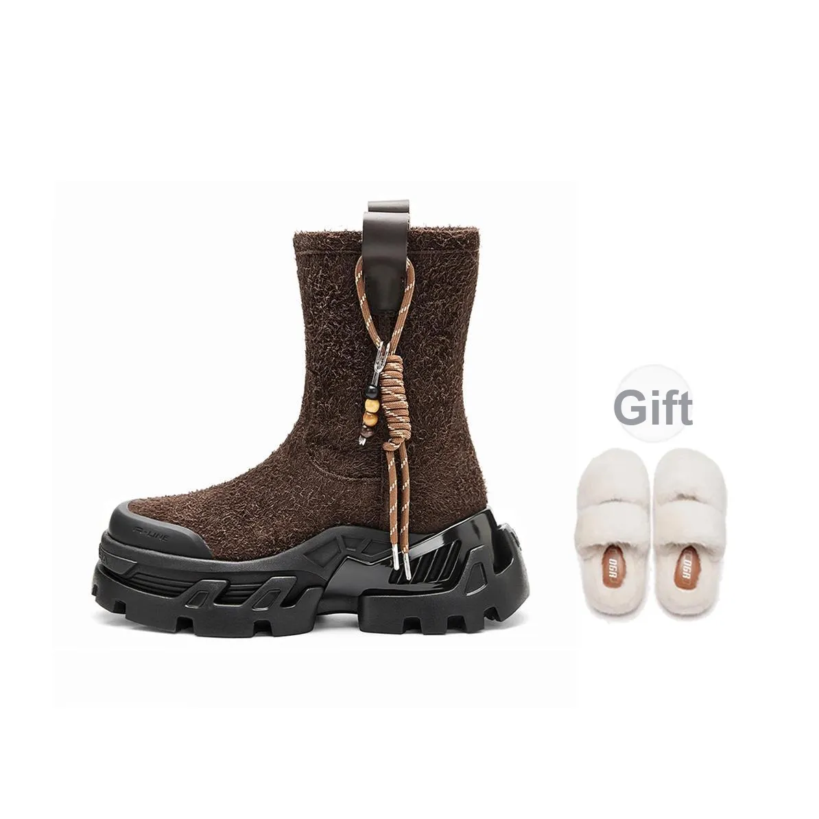 OGR Wild Horse Bronco Коричневые ботильоны 6,5 см Женские Темно-коричневый