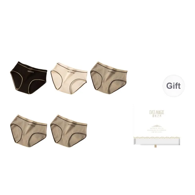 XIA.WA.ZHI.XIU Underpants Women's Shopping Bag 5 Pack-12
