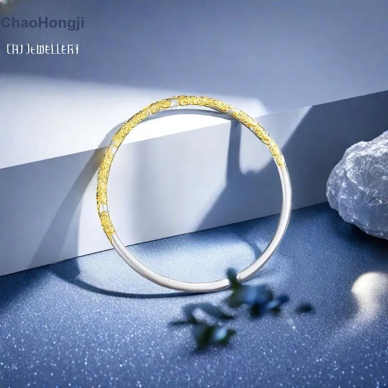 CHAOHONGJI 999 Fine Silver Bangles Women's-1