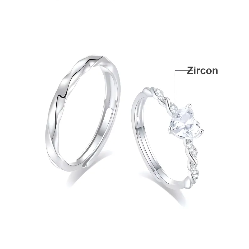 Zheng Tai Fook Cubic Zirconia Rings Unisex-1