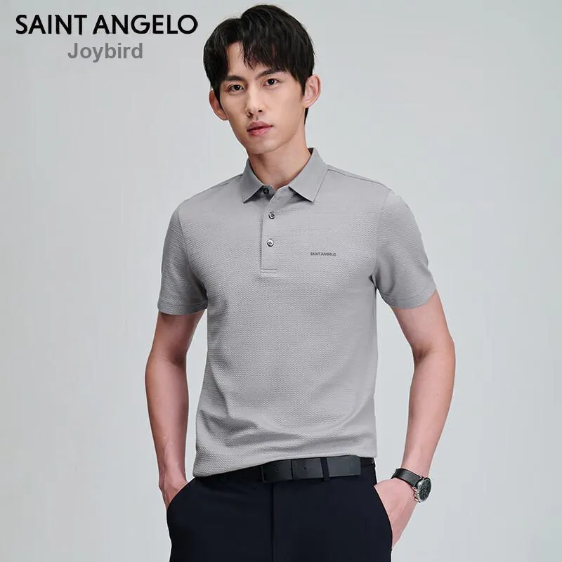 SAINT ANGELO Polo Shirts Unisex Pearl Gray-1