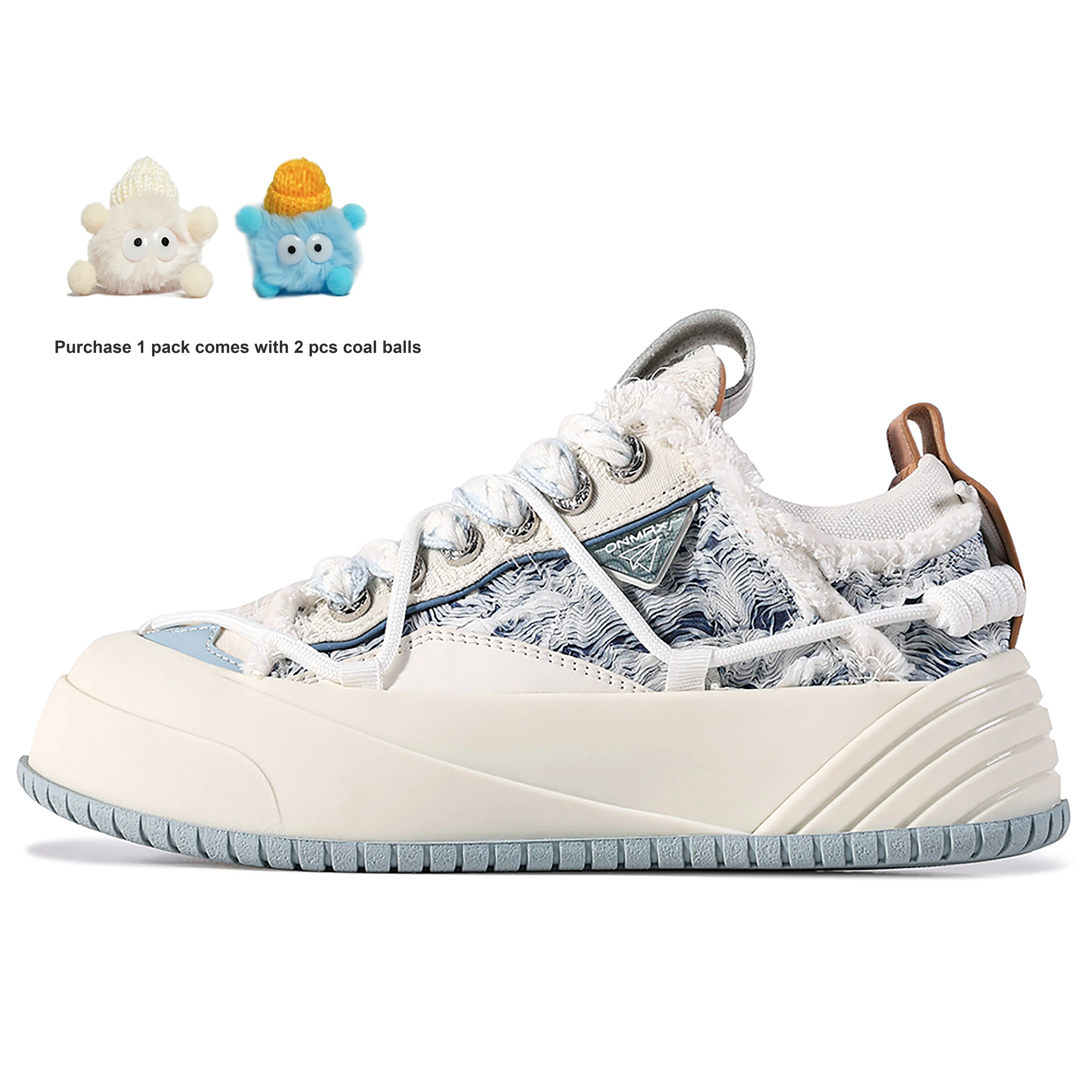 ON MAX Paper Airplane Series Skateboard Shoes Unisex Ocean Blue