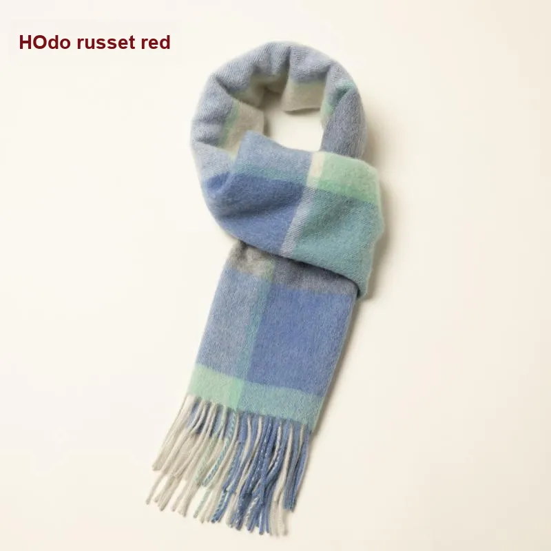 Red Bean 100% Cashmere Knit Scarves Women's-17