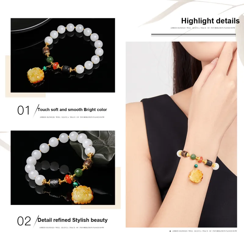 Oriental Jade Hetian Jade Bracelets White Jade Women's-6