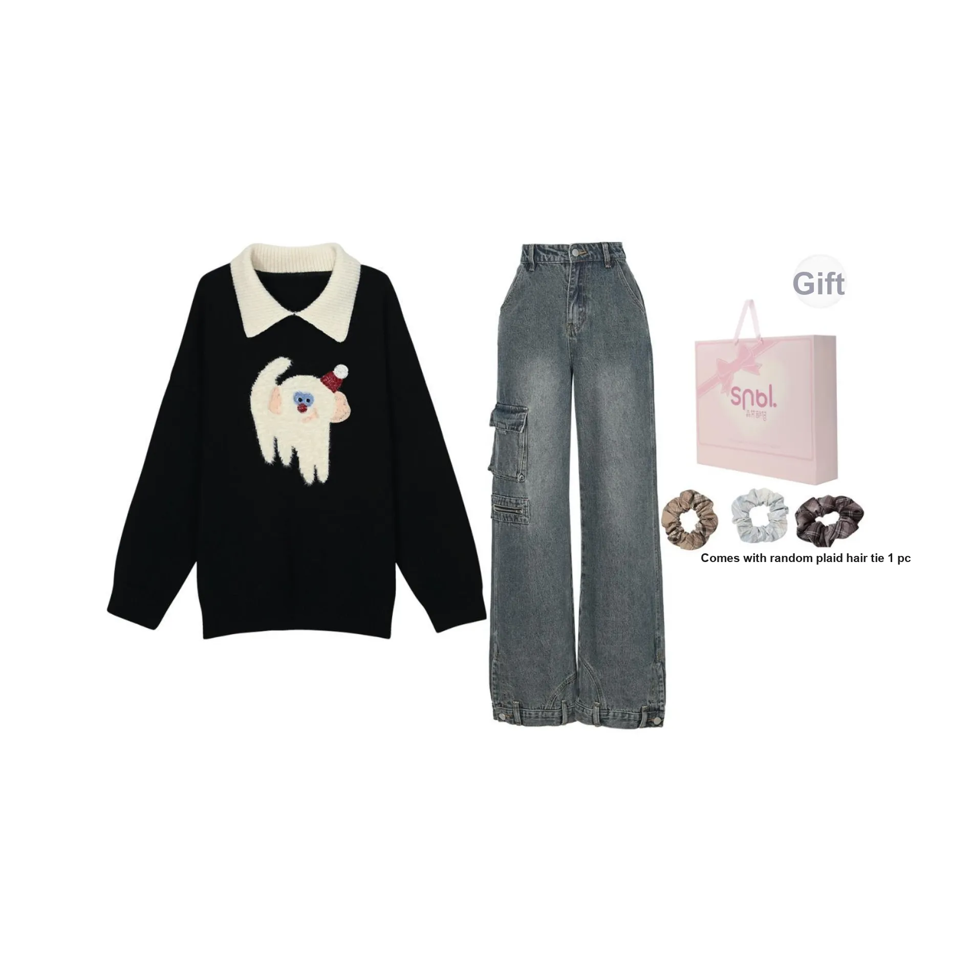 SNBL Casual Suits Women's Sweater+Jeans