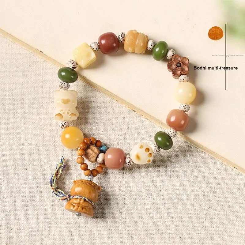 Red All Year Round Bodhi Seed Bracelets Unisex-1