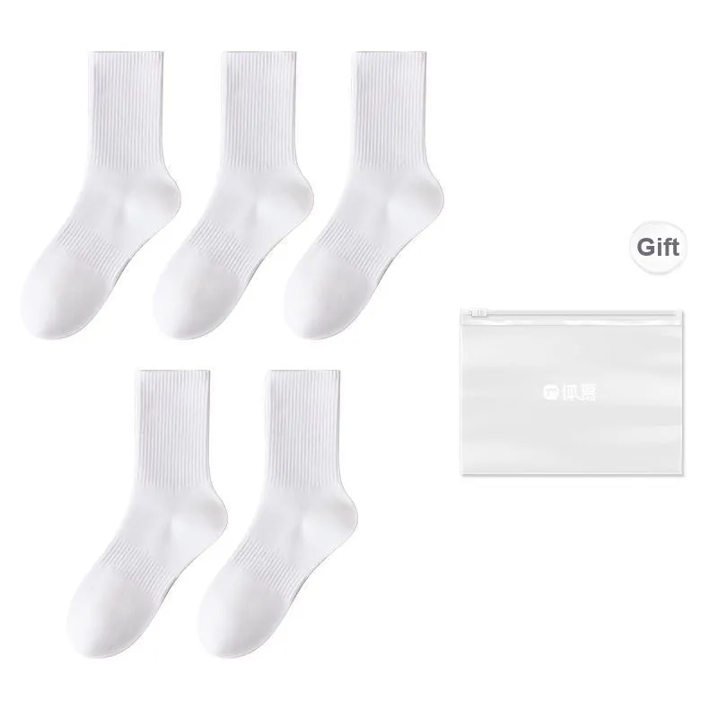 Temooues Mid Calf Socks Unisex Shopping Bag 2 Pack-16