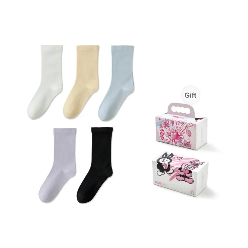 PLAN IN Mid Calf Socks Women's Box 5 Pack-40