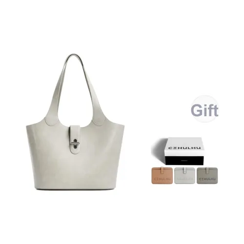 Cthulhu Коровья кожа Премиум Сумка для прогулок Тоут Сумка на плечо Большая Женская Коричневая Серо-бежевая