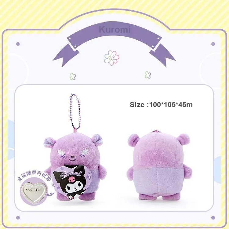 Sanrio Kuromi Figure Print Grand Prize Support Collection Kuromi Dolls Plush Pendant 10.5cm Height-1