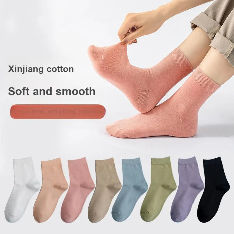 XIANSINIAO Mid Calf Socks Women's 5 Pack-4