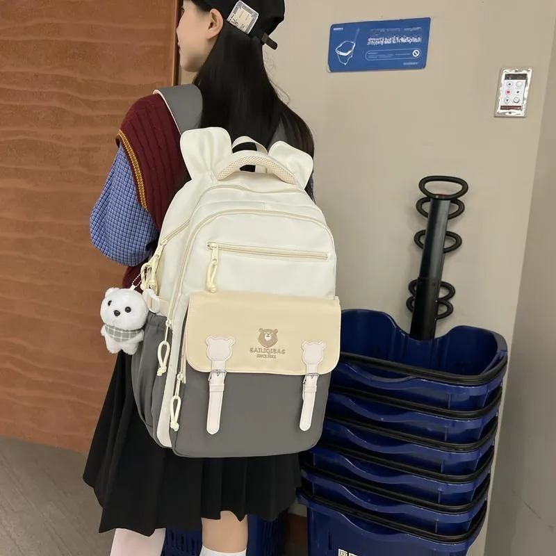 Alcohol Dragon Nylon Backpack Regular Women's Multicolor-16