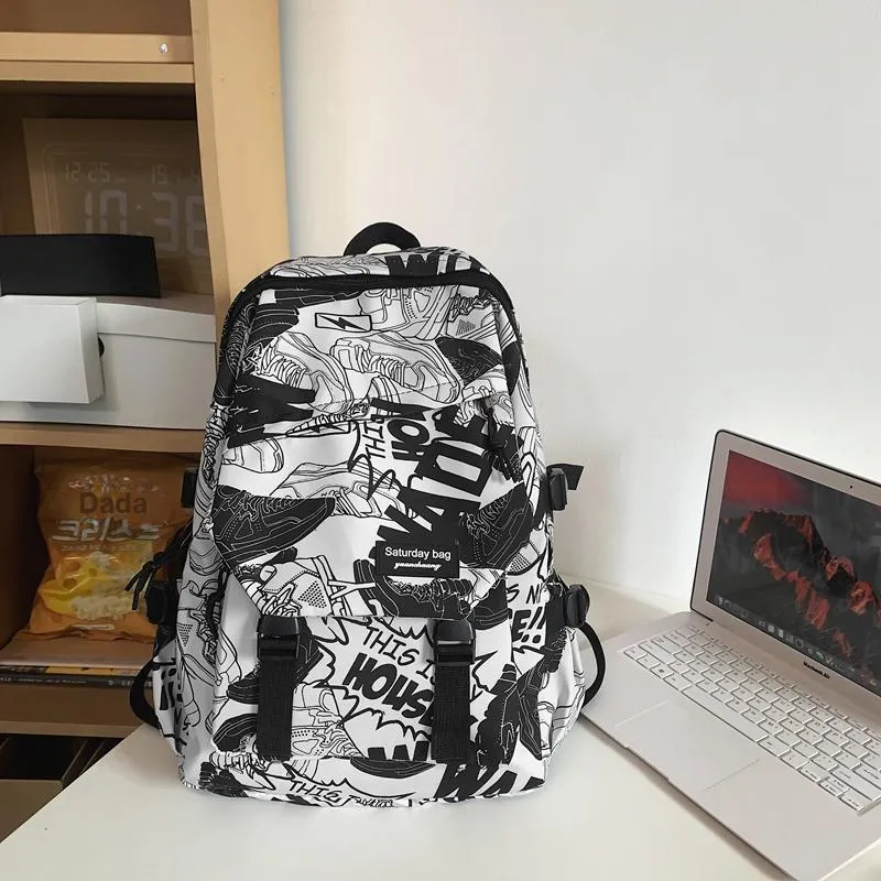 Yalu Nylon Backpack Unisex Multicolor-4