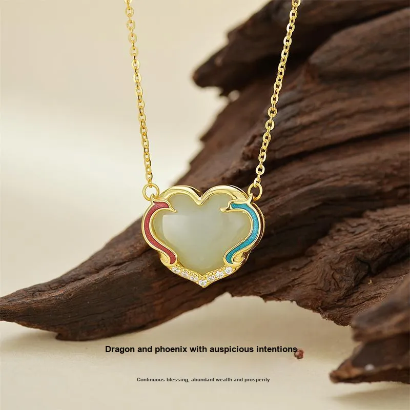 DVNRR Chalcedony Jade Necklaces Women's-1
