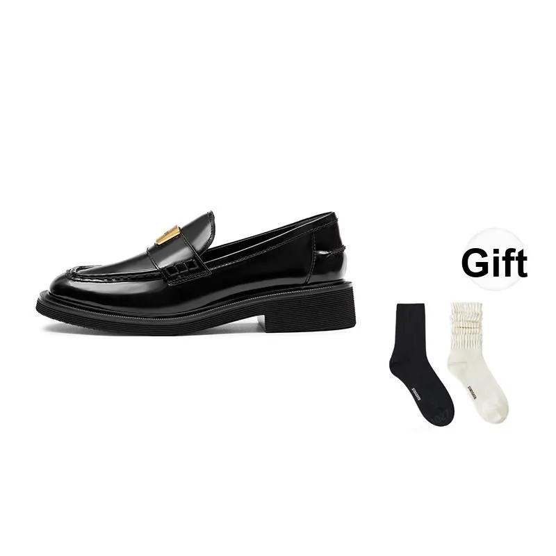 Staccato Small Gold Brick Jazz Loafers 3.5cm Women's-14