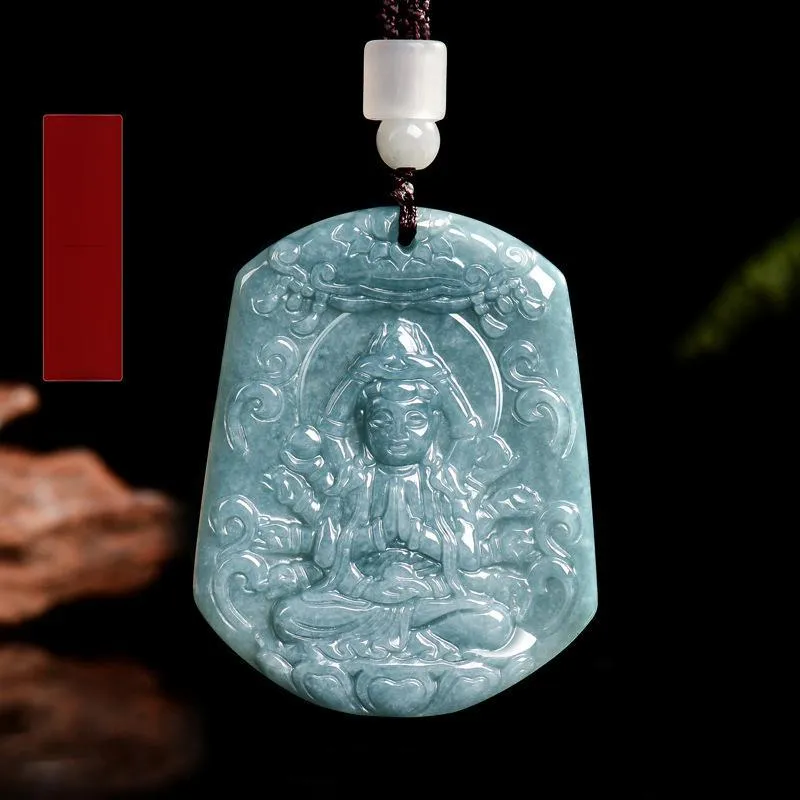 BYTHERE Glutinous Jade Jadeite Necklaces Unisex-1