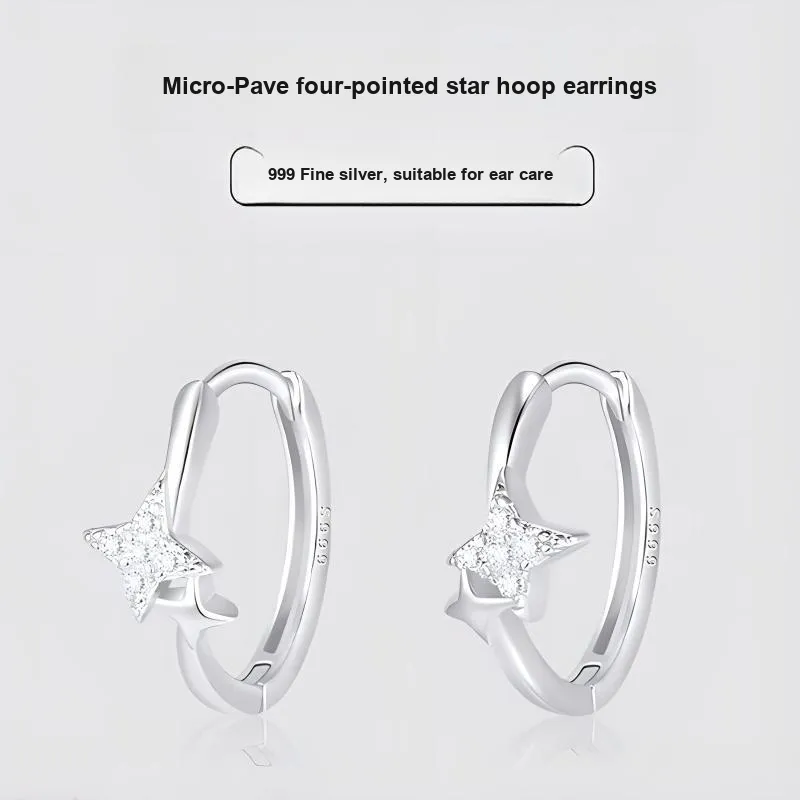 KEMLAIDA 999 Fine Silver Earrings Women's-4