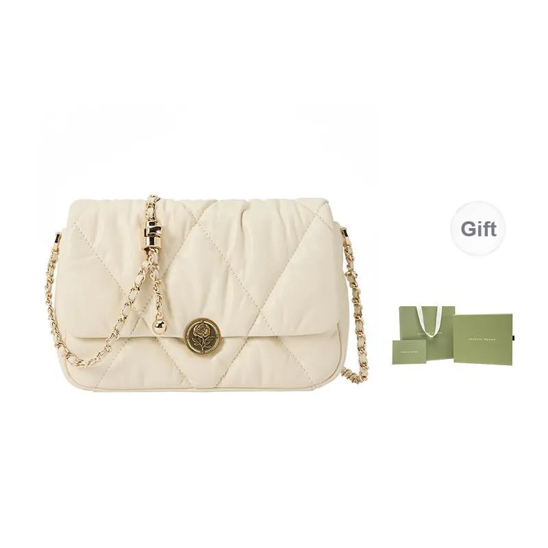 VANESSA HOGAN Top Grain Cow Leather Shoulder Bag, Crossbody Bag Regular Women's Multicolor-6