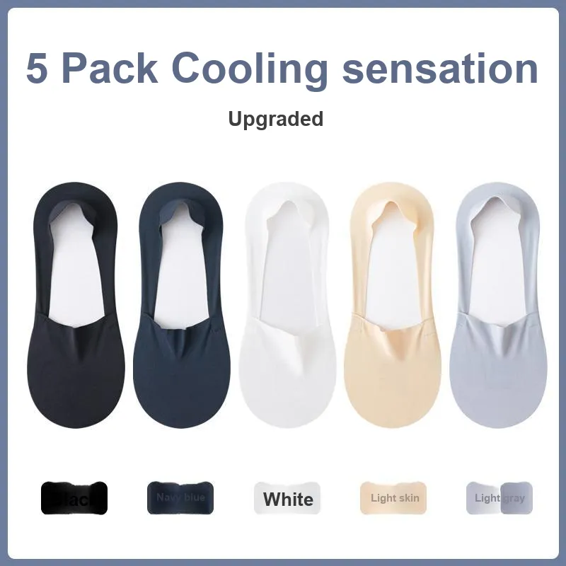 H YXIANG No Show Socks Unisex 5 Pack-7